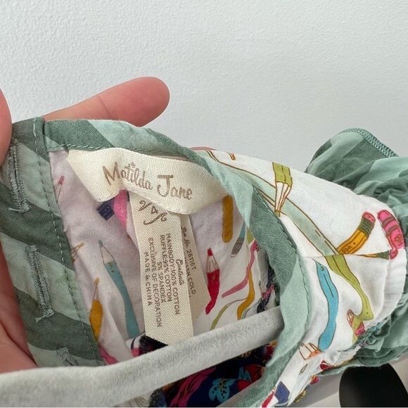 MATILDA JANE Flying Colors Pencil tunic sz 4 back to school patterned ruffles - Picture 4 of 4